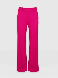 Cambridge Tailored Wide Leg Pant - Hot Pink