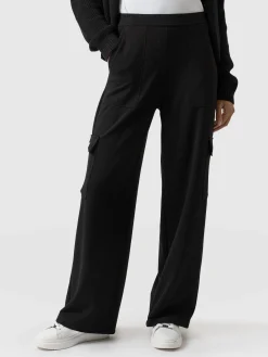 Cargo Chelsea Wide Leg Pant - Black