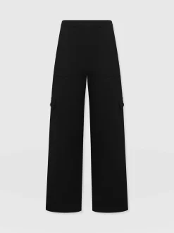 Cargo Chelsea Wide Leg Pant - Black