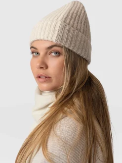 Cashmere Beanie - Cream/Beige