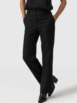 Chester Straight Leg Pant - Black Pinstripe