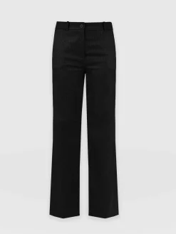 Chester Straight Leg Pant - Black Pinstripe