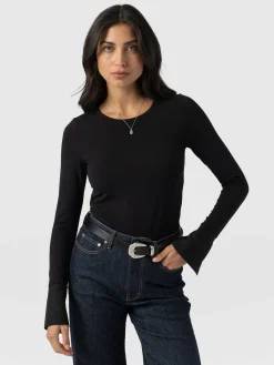 Connie Cuff Tee - Black