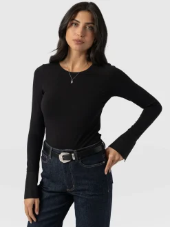 Connie Cuff Tee - Black