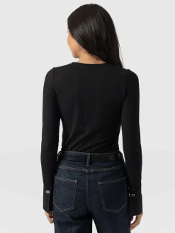 Connie Cuff Tee - Black