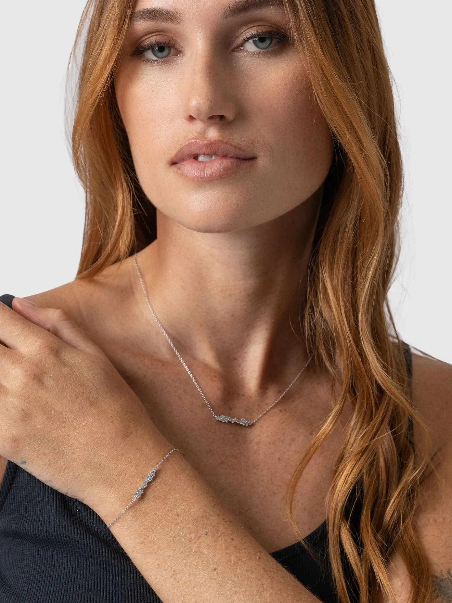 Constellation Cluster Bar Bracelet - Silver