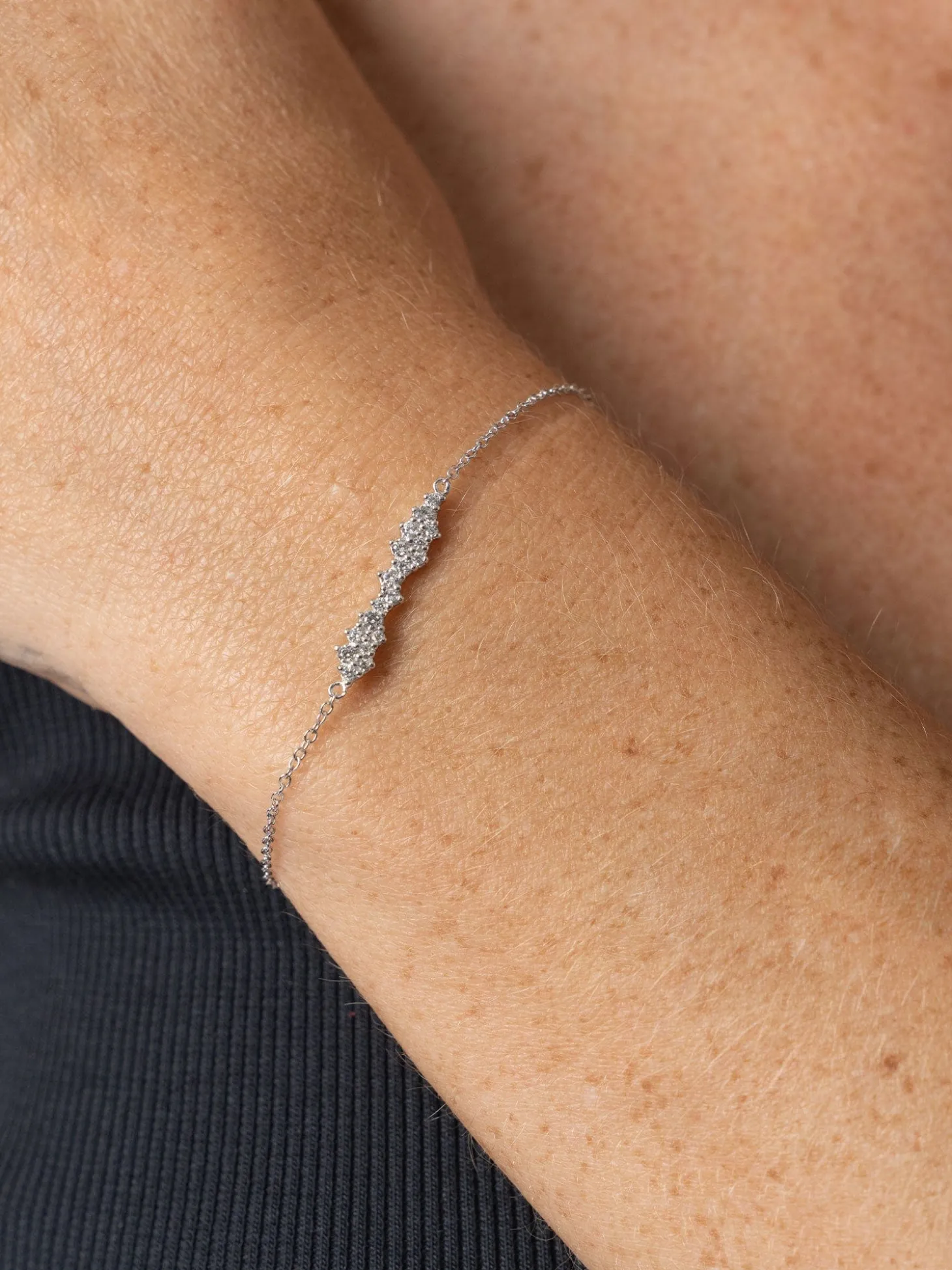 Constellation Cluster Bar Bracelet - Silver