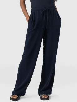 Corinne Linen Pant - Navy