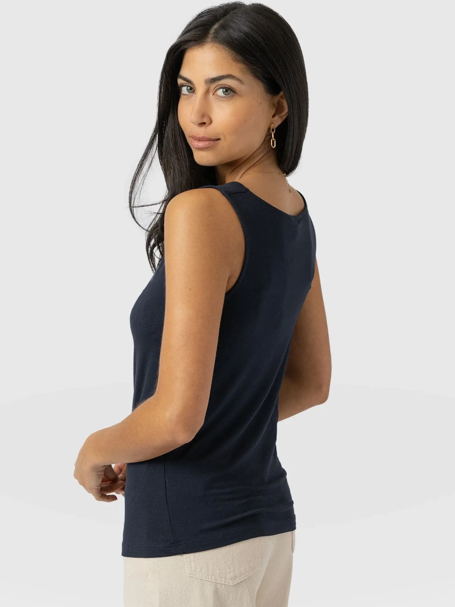 Cowl Neck Cami - Navy