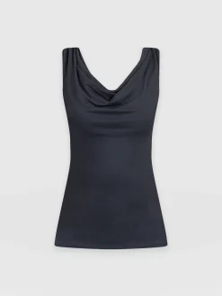 Cowl Neck Cami - Navy