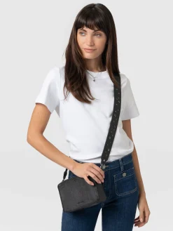 Cross Body Bag - Black Studded