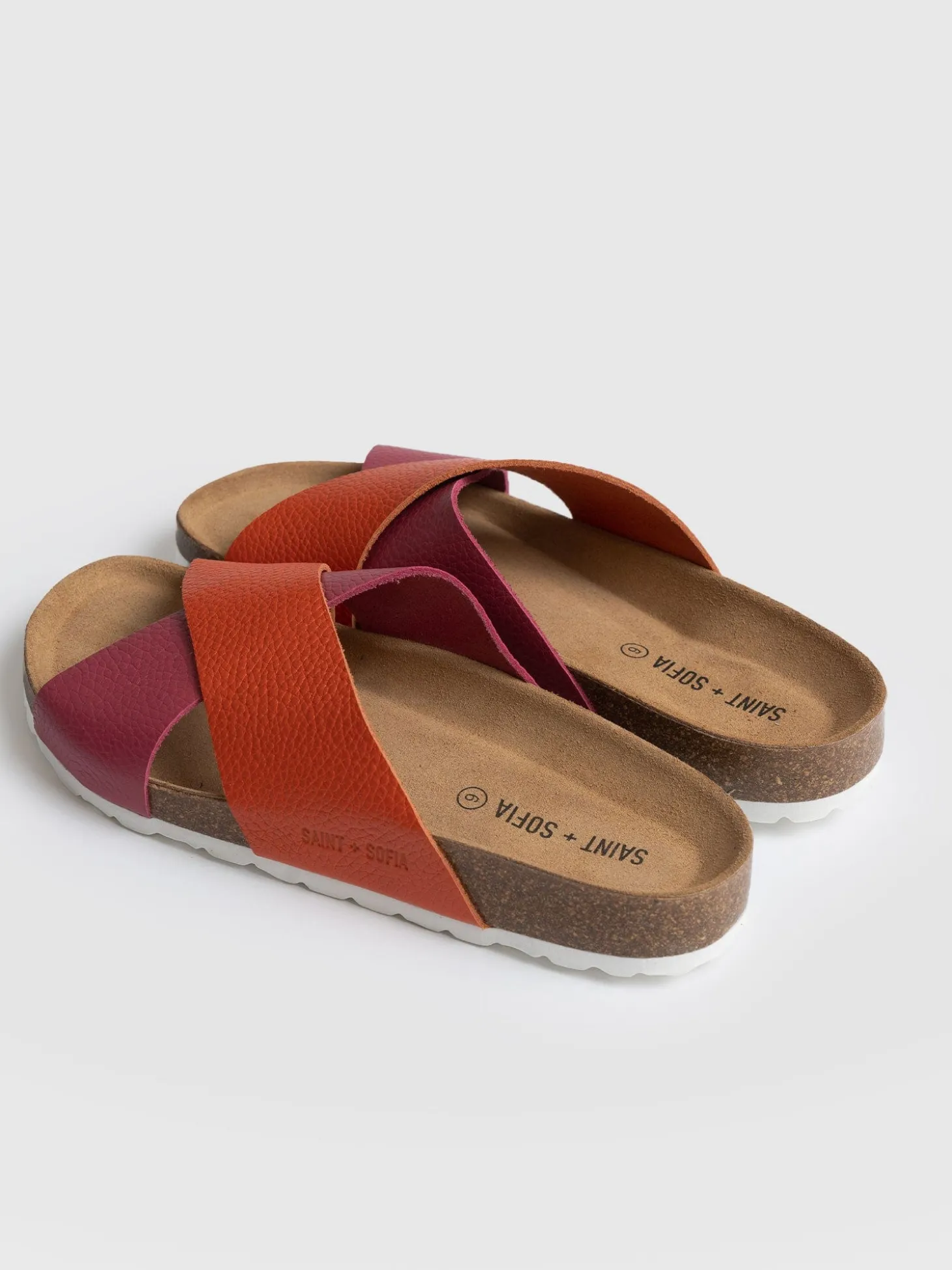 Cross Over Slides - Orange & Pink