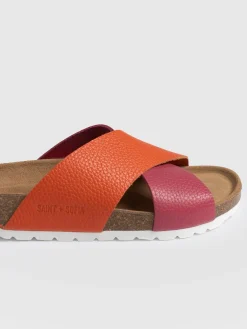 Cross Over Slides - Orange & Pink