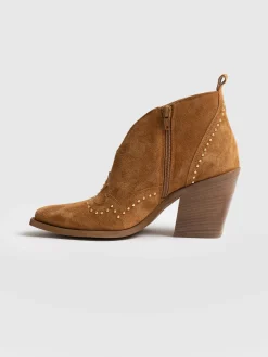 Dallas Studded Ankle Boot - Tan