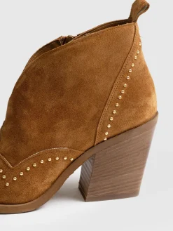 Dallas Studded Ankle Boot - Tan