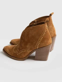 Dallas Studded Ankle Boot - Tan