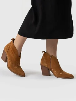 Dallas Studded Ankle Boot - Tan