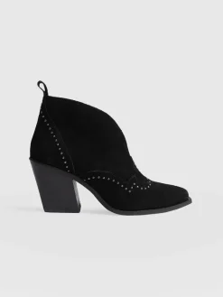 Dallas Studded Ankle Boot - Black