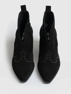 Dallas Studded Ankle Boot - Black