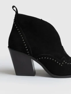 Dallas Studded Ankle Boot - Black