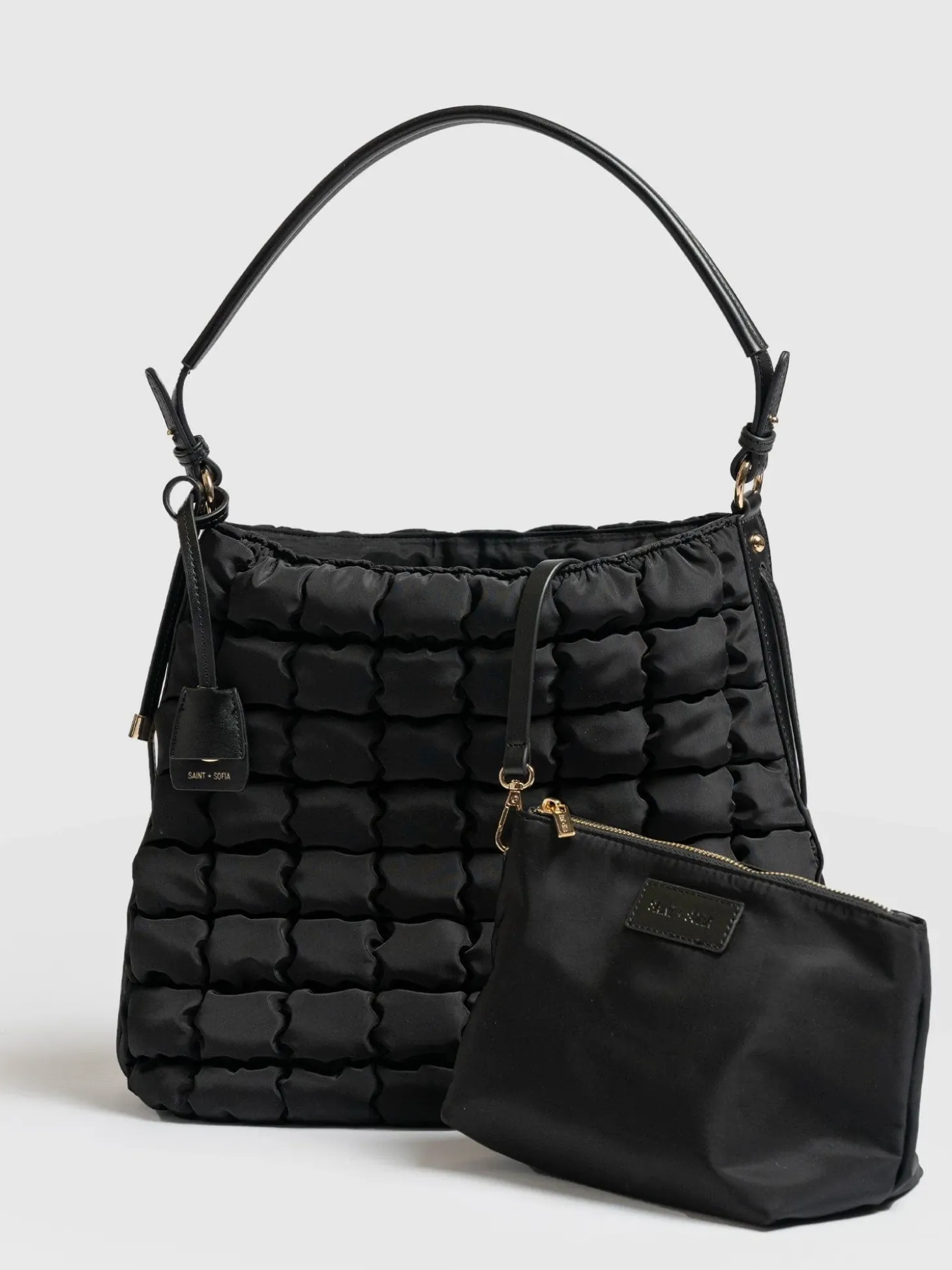 Darcey Puff Tote Bag - Black