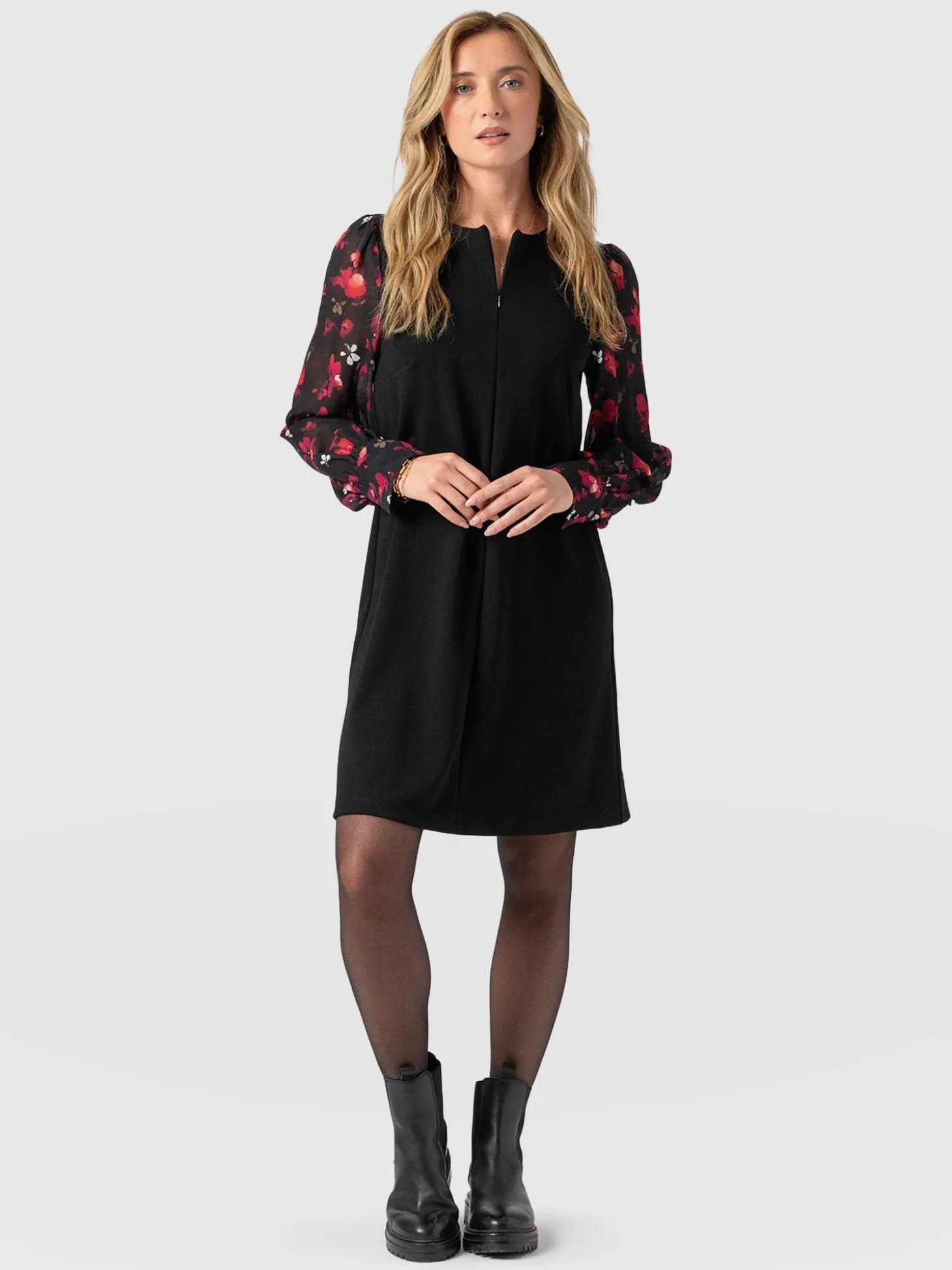 Esme Zip Up Dress - Pink Aurora