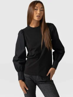 Eva Mock Shirt - Black