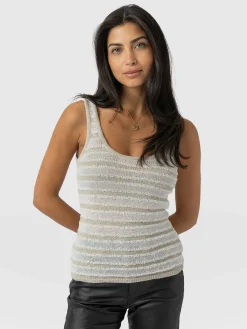 Fearne Knit Cami - Cream Stripe