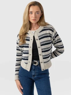 Fearne Knit Cardigan - Blue Stripe
