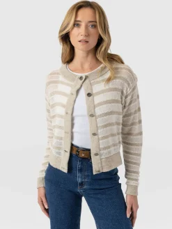 Fearne Knit Cardigan - Cream Stripe