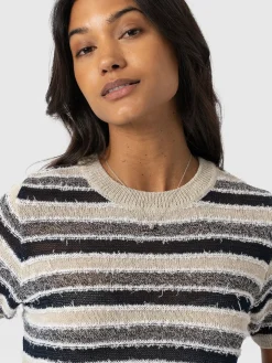 Fearne Knit Tee - Blue Stripe