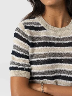 Fearne Knit Tee - Blue Stripe