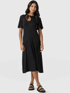 Freya Tie Dress - Black