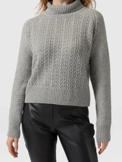 Glen Cable Knit Sweater - Grey