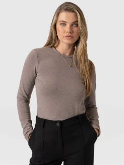 Glen Crew Neck Tee - Coco