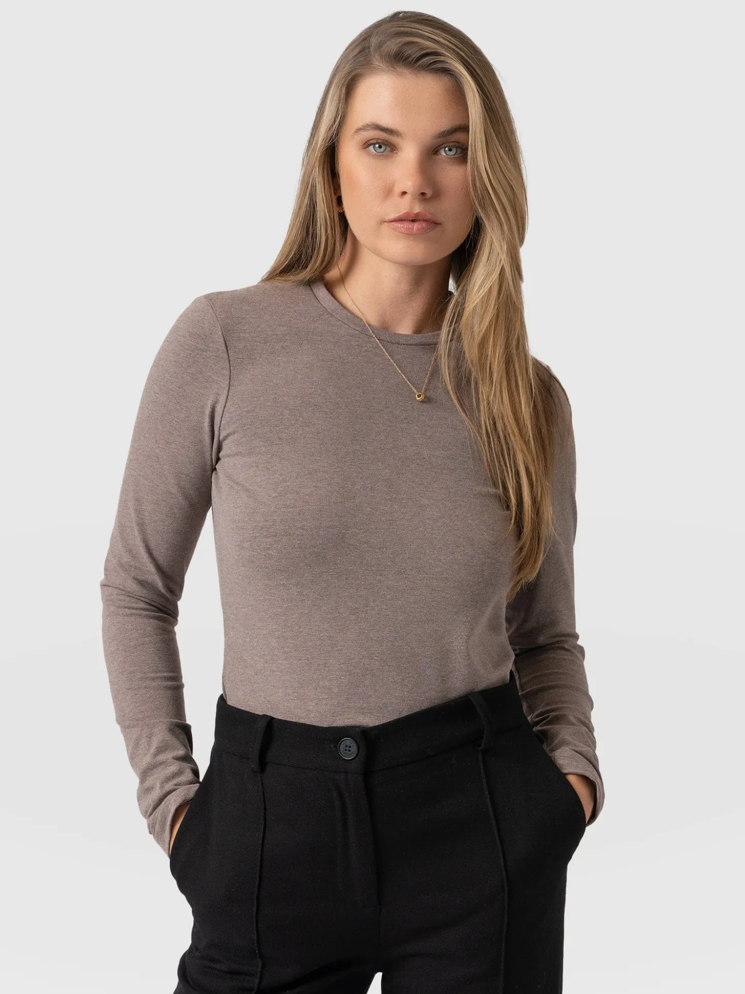 Glen Crew Neck Tee - Coco