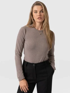 Glen Crew Neck Tee - Coco