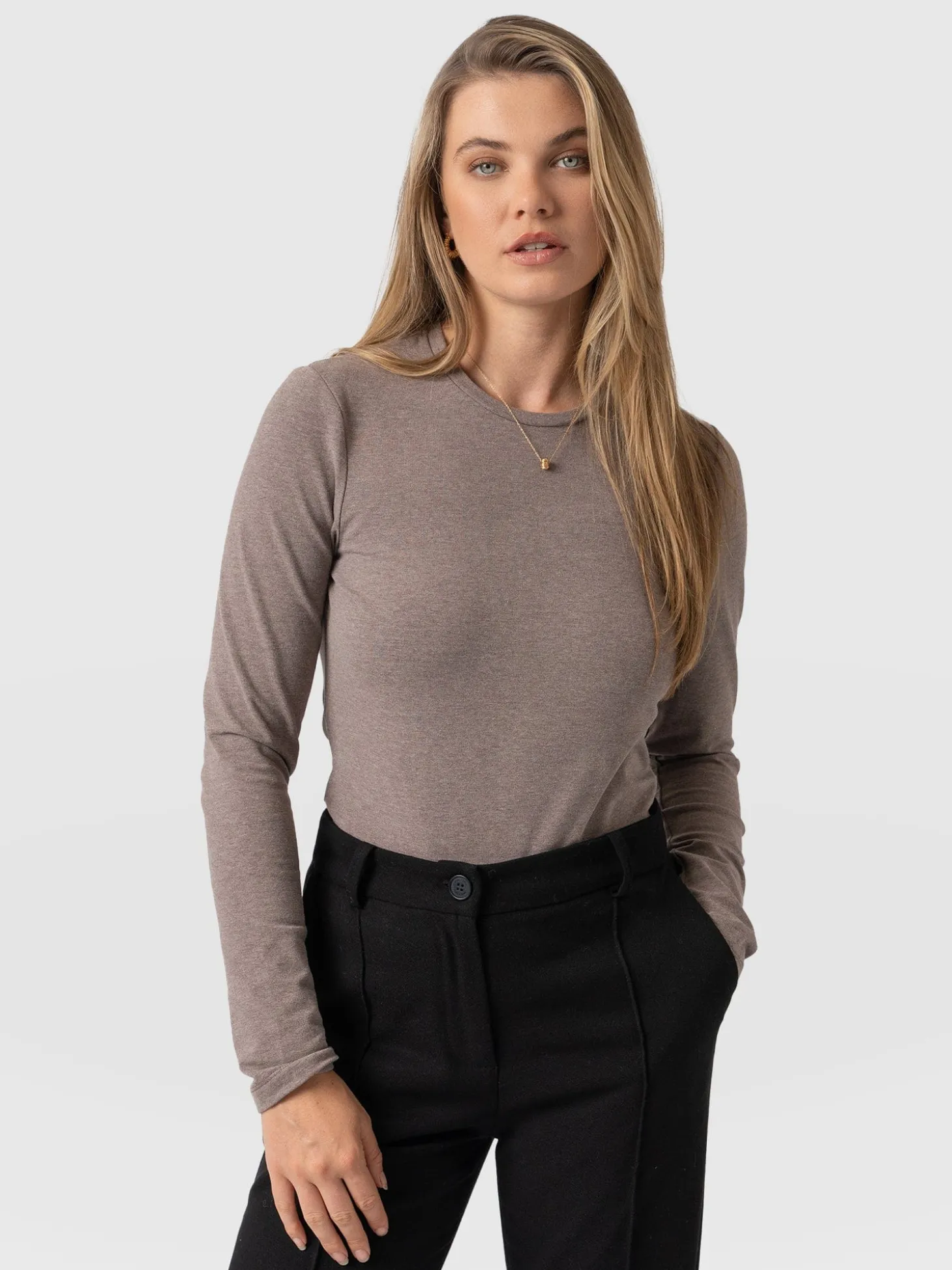 Glen Crew Neck Tee - Coco