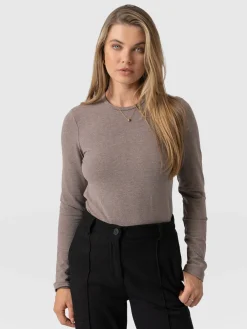 Glen Crew Neck Tee - Coco