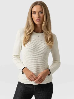 Honeycomb Rib Sweater - Cream