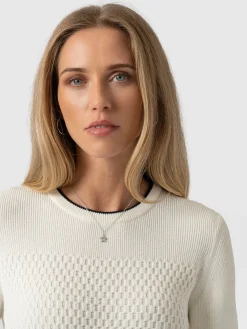 Honeycomb Rib Sweater - Cream
