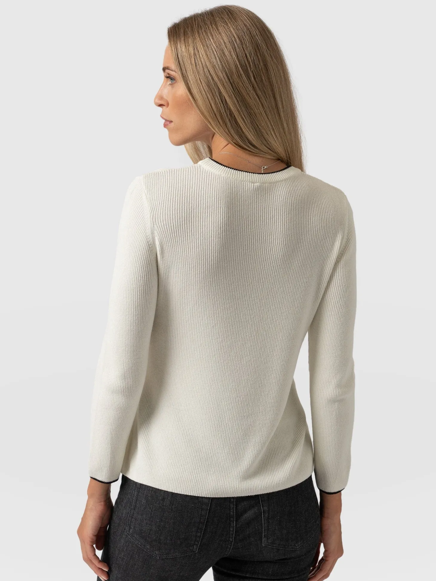 Honeycomb Rib Sweater - Cream