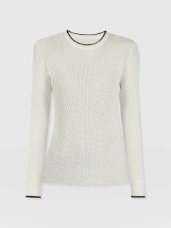 Honeycomb Rib Sweater - Cream
