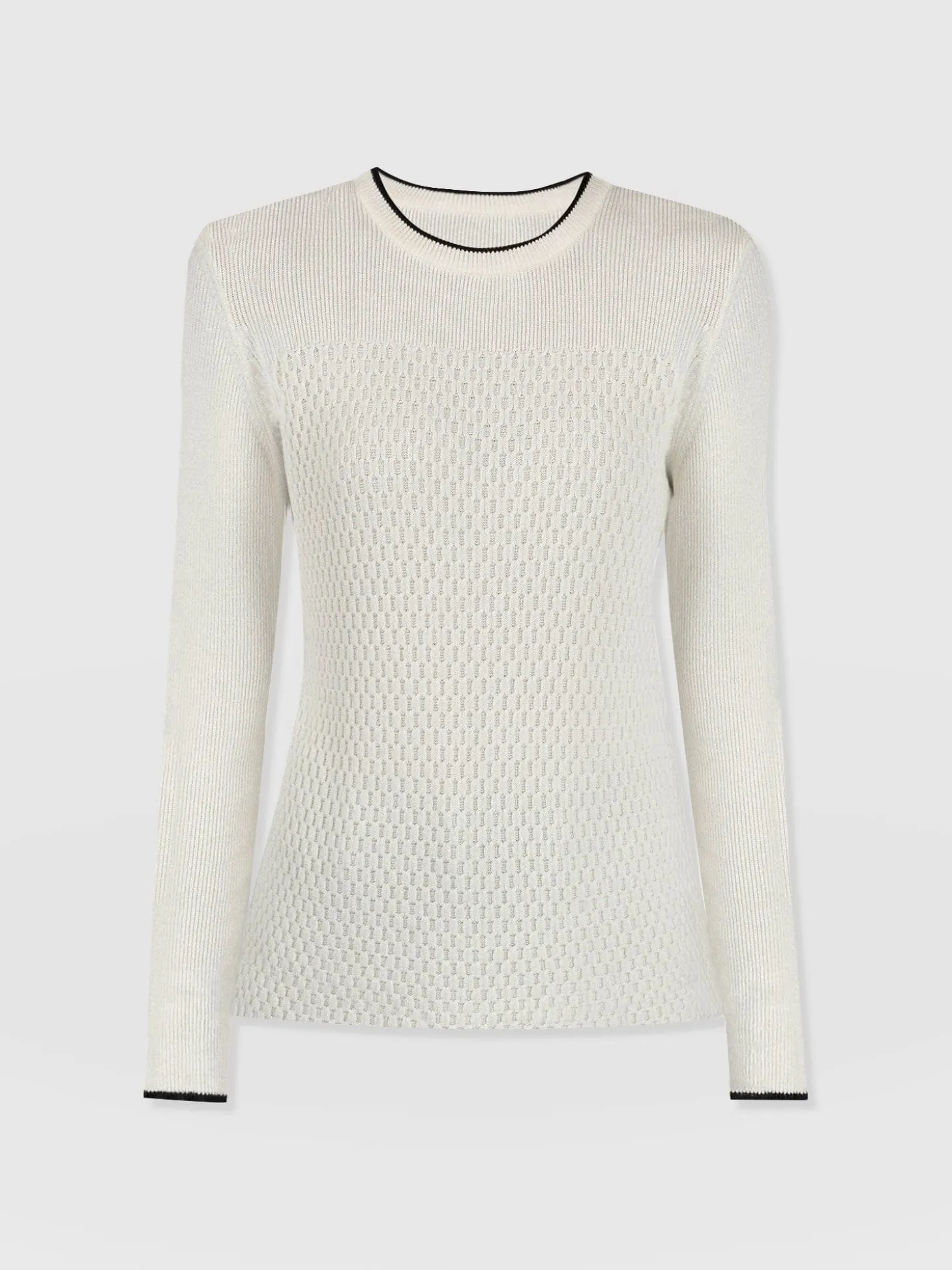 Honeycomb Rib Sweater - Cream