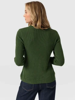 Honeycomb Rib Sweater - Green