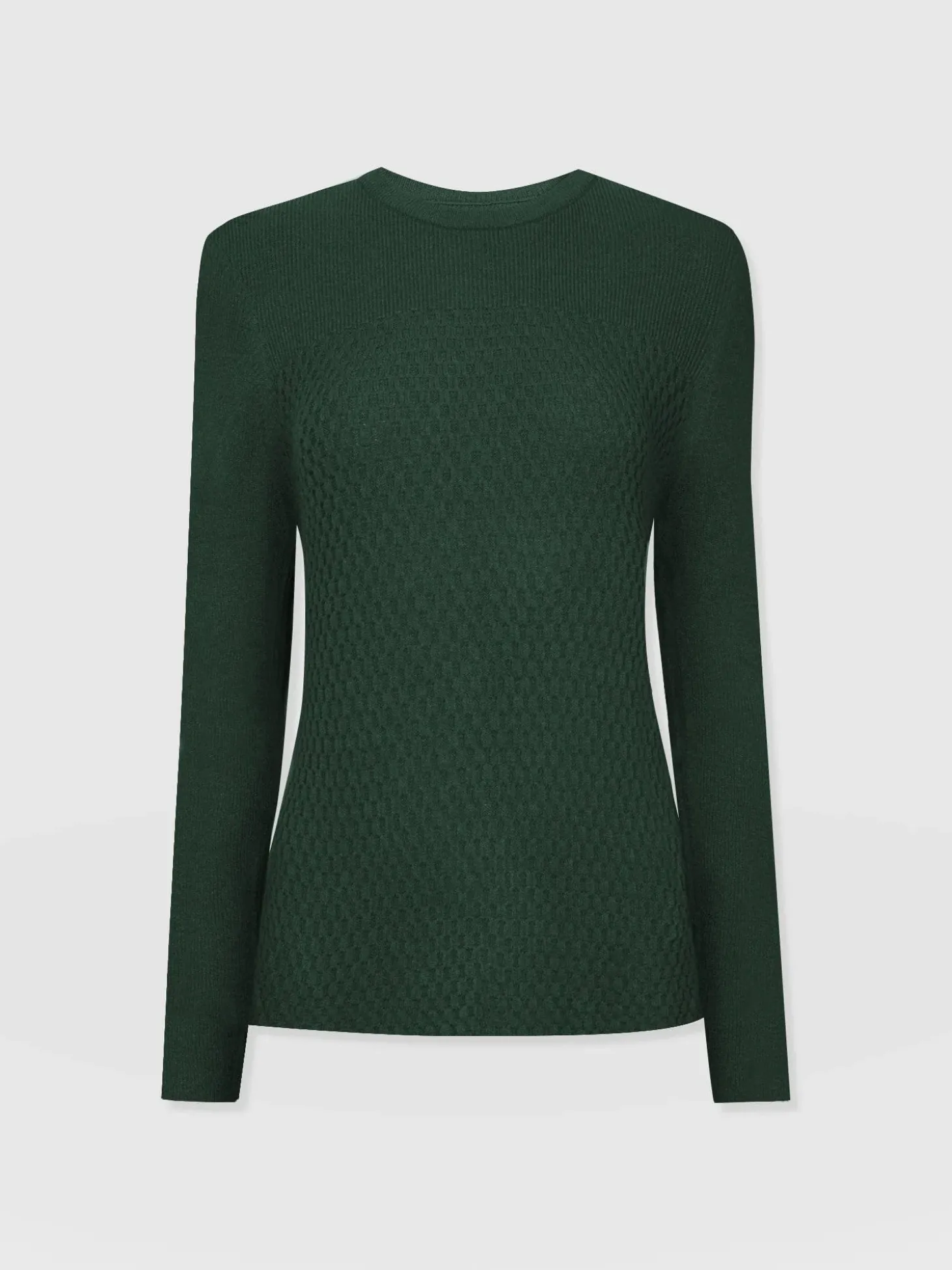 Honeycomb Rib Sweater - Green