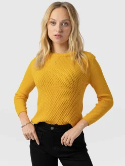 Honeycomb Rib Sweater - Yellow