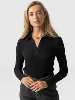 Isla Polo Tee - Black