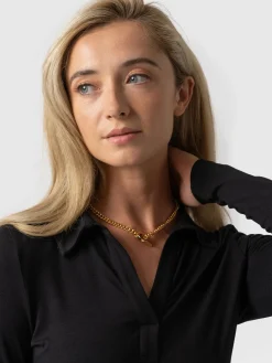 Isla Polo Tee - Black