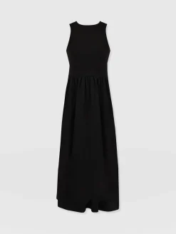 Ivy Full Skirt Sleeveless Dress - Black